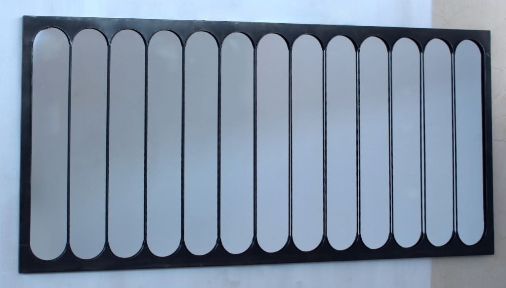 Large Oblong Metal Mirror
